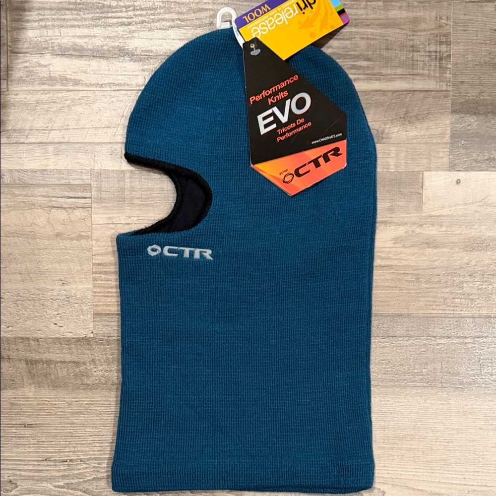 Blue Performance Knit Face Mask - Picture 2 of 2